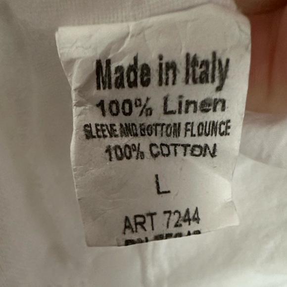 TERZO MILLENNO Linen Blouse Size L - Picture 5 of 6